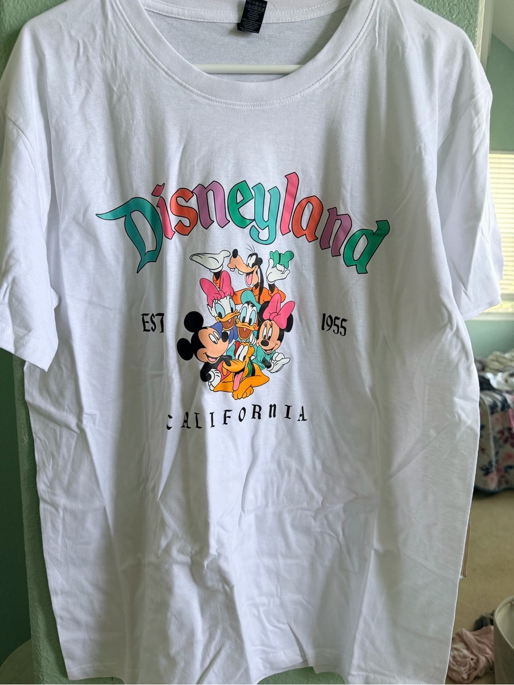 Disney White Graphic T-Shirt featuring Mickey & Friends